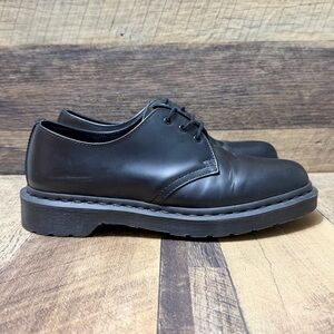 Dr. Martens 1461 Mono Black Smooth Leather Oxfords Shoes Size 9 Women / 8 Men